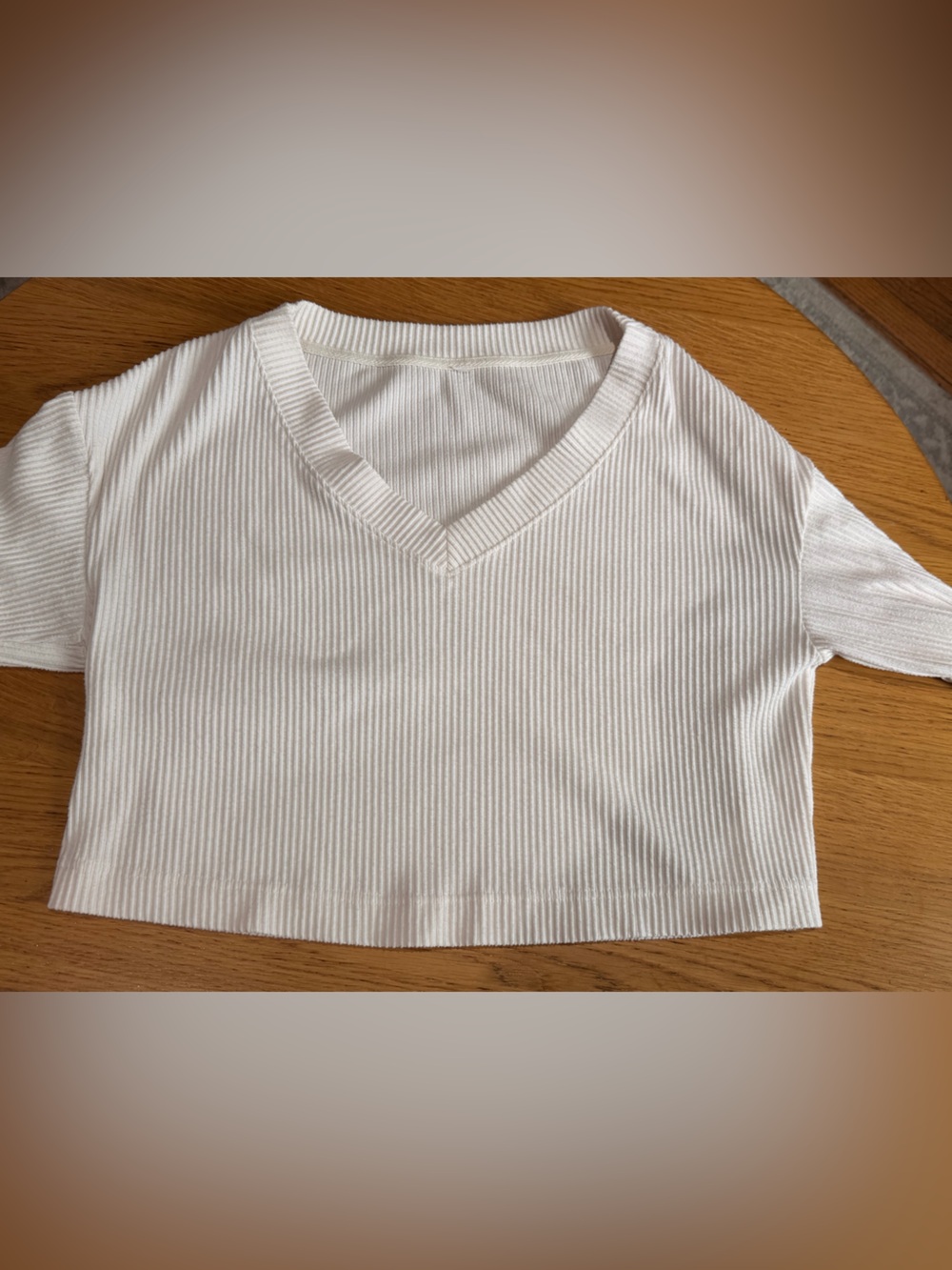 ALO Yoga White Ribbed Crop Top